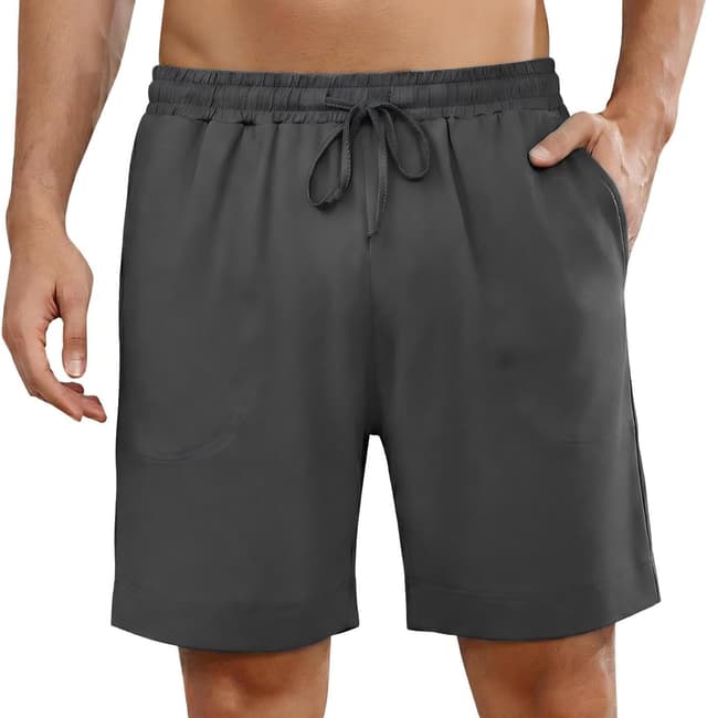 Thumbnail 6 de Bresdk short de pyjama homme en coton 95%/élasthanne 5% avec cordon et poches