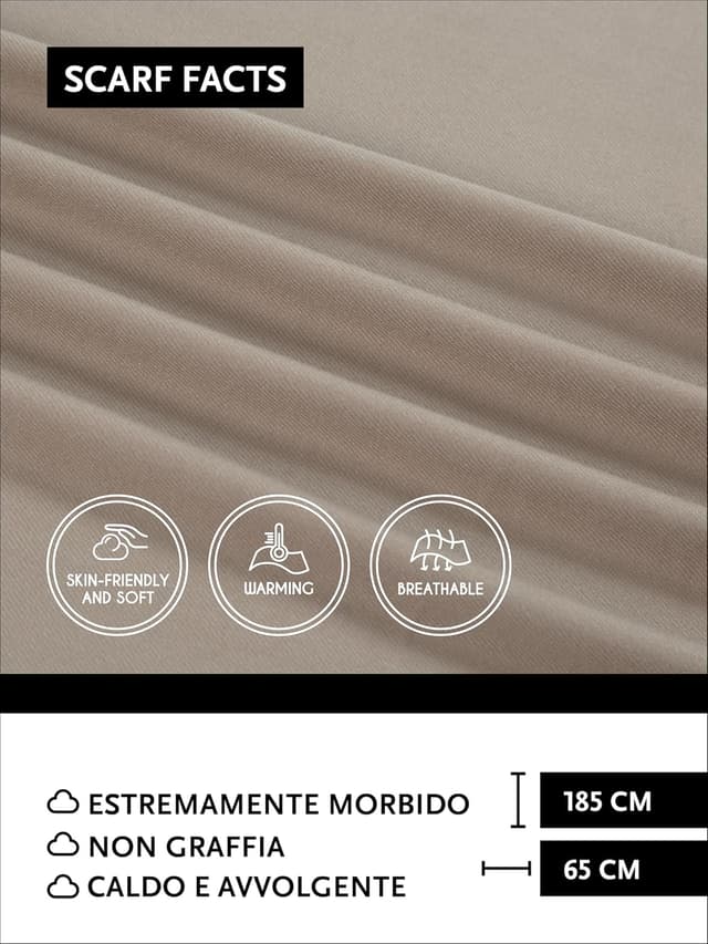 Detalle 2 de DonDon Sciarpa Donna Invernale 185 x 65 cm