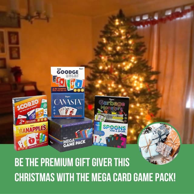 Detalle de Regal Games Fun Card Games Set for Adults (6 games incl. Canasta, Banapples, ScorZo) — Travel & family game night deck