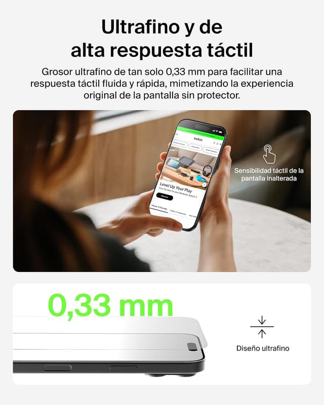 Thumbnail 5 de Belkin ScreenForce iPhone 17 Pro Max 9H