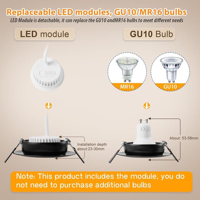 Thumbnail 5 de GeyouLux LED Einbaustrahler 6 W Set