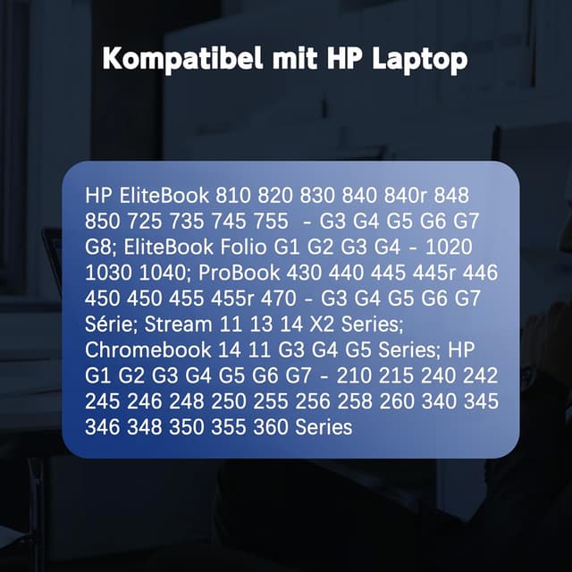 Detalle de Etssembo 90W Laptop-Ladekabel für HP (19V 4,74A, 7,4 x 5,0 mm)