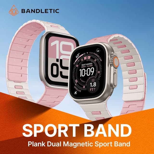 Detalle de Bandletic magnetic strap for Apple Watch 49mm