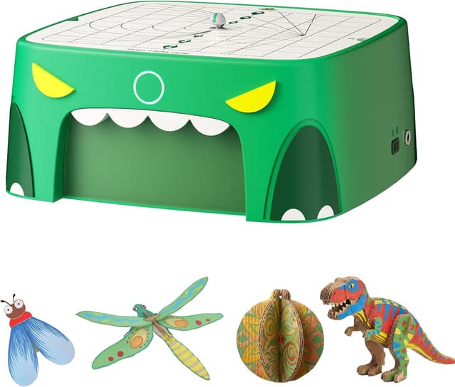 Detalle de BEAVERBOT Kartonschneider Kinder-Spielzeug ab 3 Jahren (Grün) – sicheres DIY aus Karton