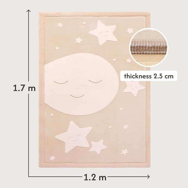 Detalle de Hakuna Matte Cloud Soft Baby Play Mat (170 x 120 x 2.5 cm) – memory foam crawling & play rug with non-slip base