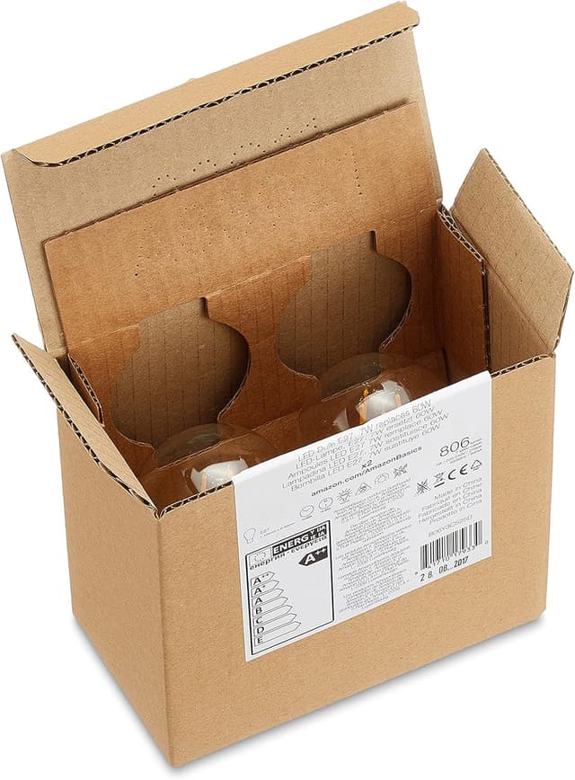 Detalle 2 de Amazon Basics Bombilla LED E27 Edison, 7W, paquete 2
