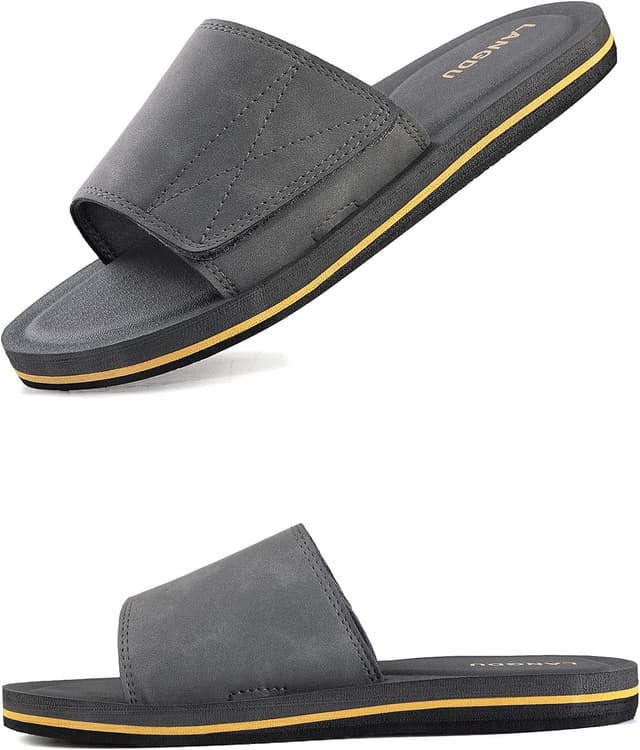 Detalle de LANGDU claquettes homme pour la piscine réglables, gris (30,42 EU)