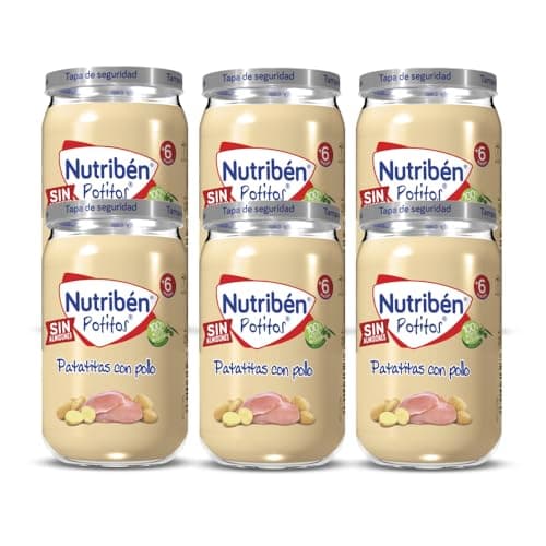 Detalle de Nutribén Potitos Tarrito de Pollo con Patatitas (pack 6) para bebés desde 6 meses