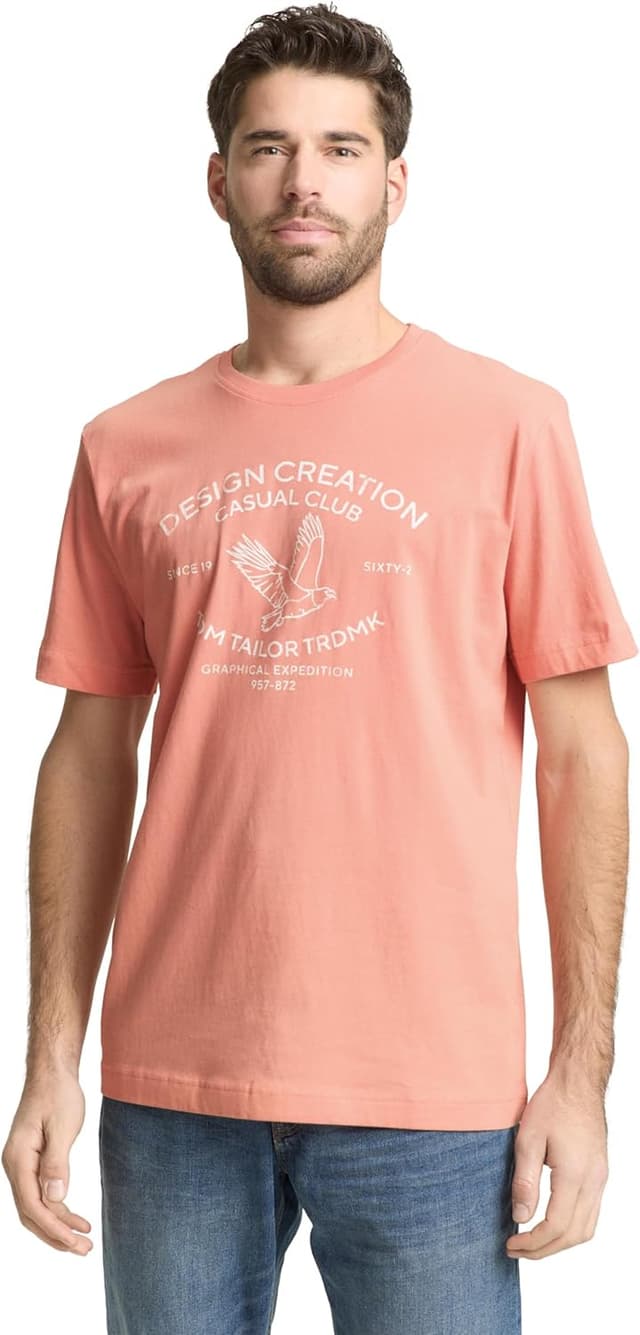 Detalle de TOM TAILOR 1046787 T-Shirt da uomo a maniche corte (confezione da 1)