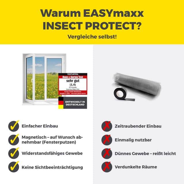Detalle 2 de EASYmaxx Insect Protect Magnetplättchen zum Kleben (12 Stück) für Fliegengitter am Fenster