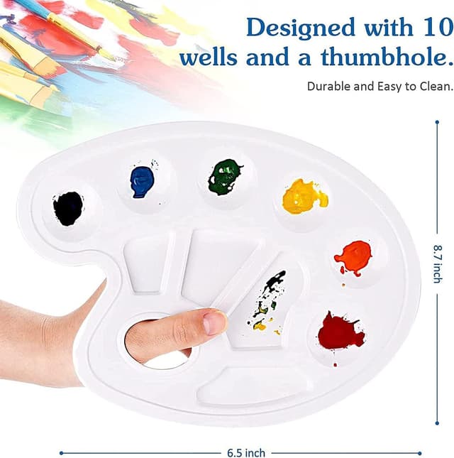 Thumbnail 4 de Acrylic Paint Set 24 Colours with 10 Brushes