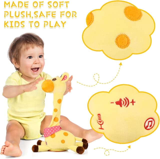 Detalle de Edencomer Singing Dancing Giraffe Toy 12.6 inch