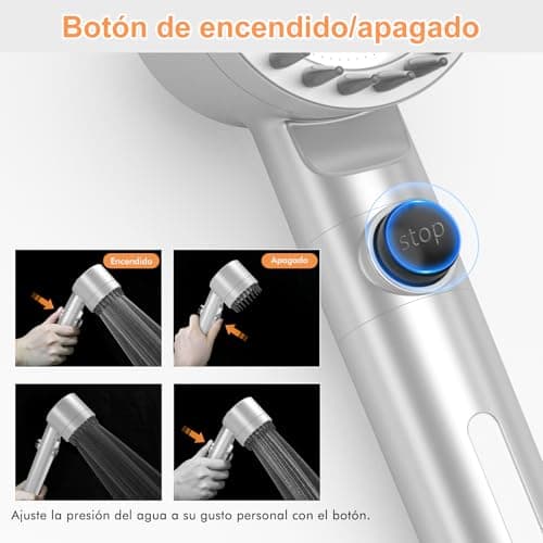 Detalle de MEKO Alcachofa de ducha con filtro 15 pasos