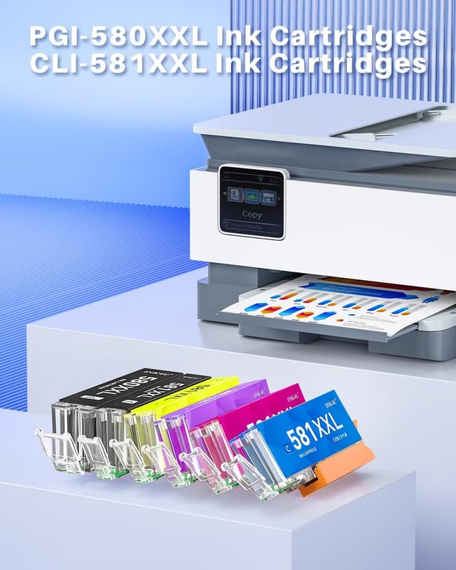 Detalle de INK4U 580XXL / 581XXL cartucce d’inchiostro compatibili per Canon PGI-580 CLI-581 XXL (6 pezzi)