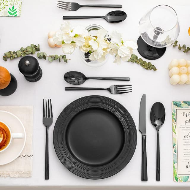 Thumbnail 5 de KINGSTONE Black Silverware Set 40-Piece 🍽