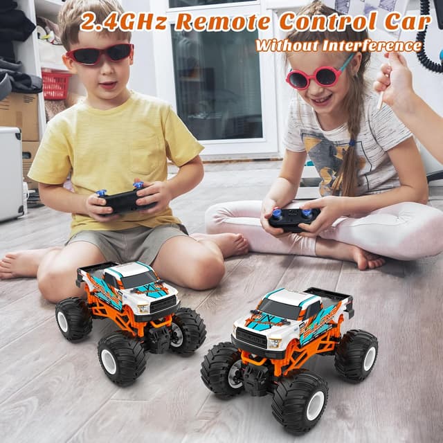 Thumbnail 2 de Kidcia 1:16 Remote Control Monster Truck (2.4 GHz) — Orange RC Car for Off-Road Play