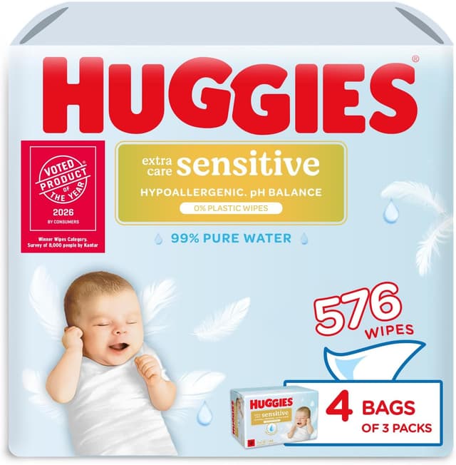 Detalle de Huggies Pure Care Baby Wipes 576 wipes