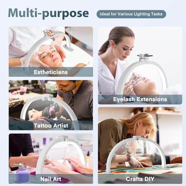 Thumbnail 6 de Lampada Extension Ciglia 42W Half Moon Light con 364 LED e porta cellulare (bianco, 58 cm)