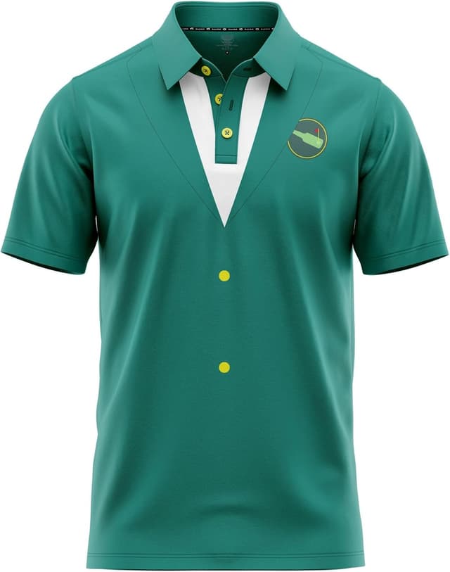 Detalle de Funny Parody Golf Polo Shirt – UPF 40 Quick-Dry Moisture-Wicking Relaxed Fit