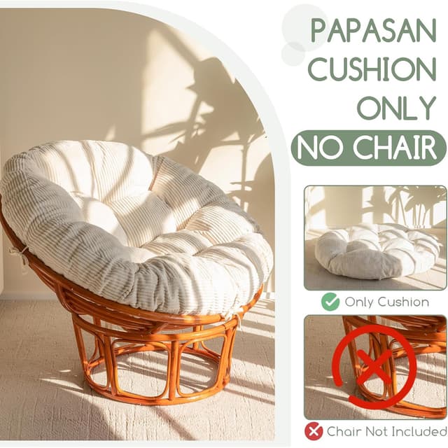 Thumbnail 4 de HIGOGOGO Papasan Cushion 48x48 Corduroy