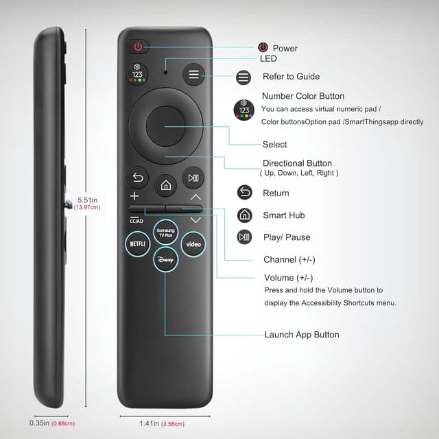 Detalle 1 de VEPRAG Samsung Smart-TV Fernbedienung für Frame