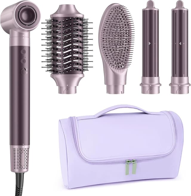 Detalle de MESCOMB Dual Voltage Hair Dryer Brush 5‑in‑1 ✈