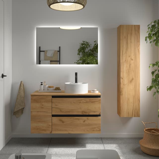 Detalle 2 de Salgar Bequia Plus Metal mueble baño 2 cajones 1 poza