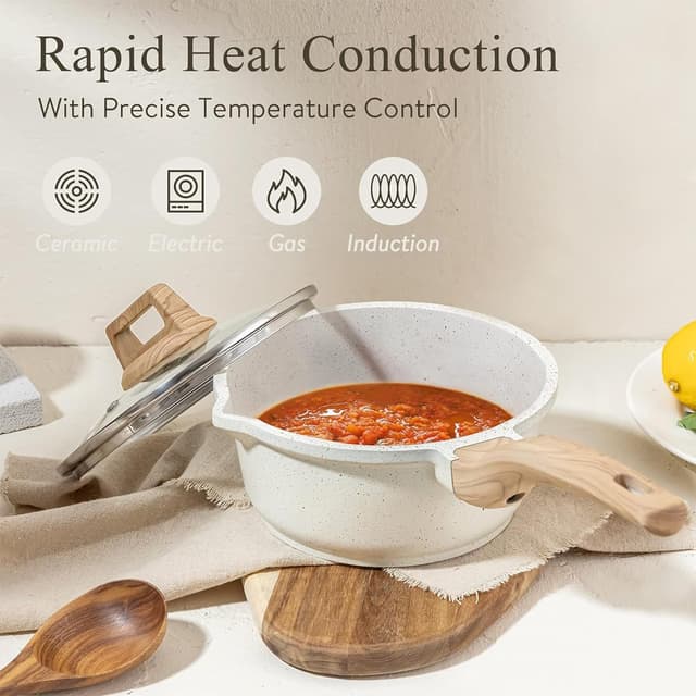 Detalle de CAROTE 1.5Qt & 3.0Qt Sauce Pan Set ⚙