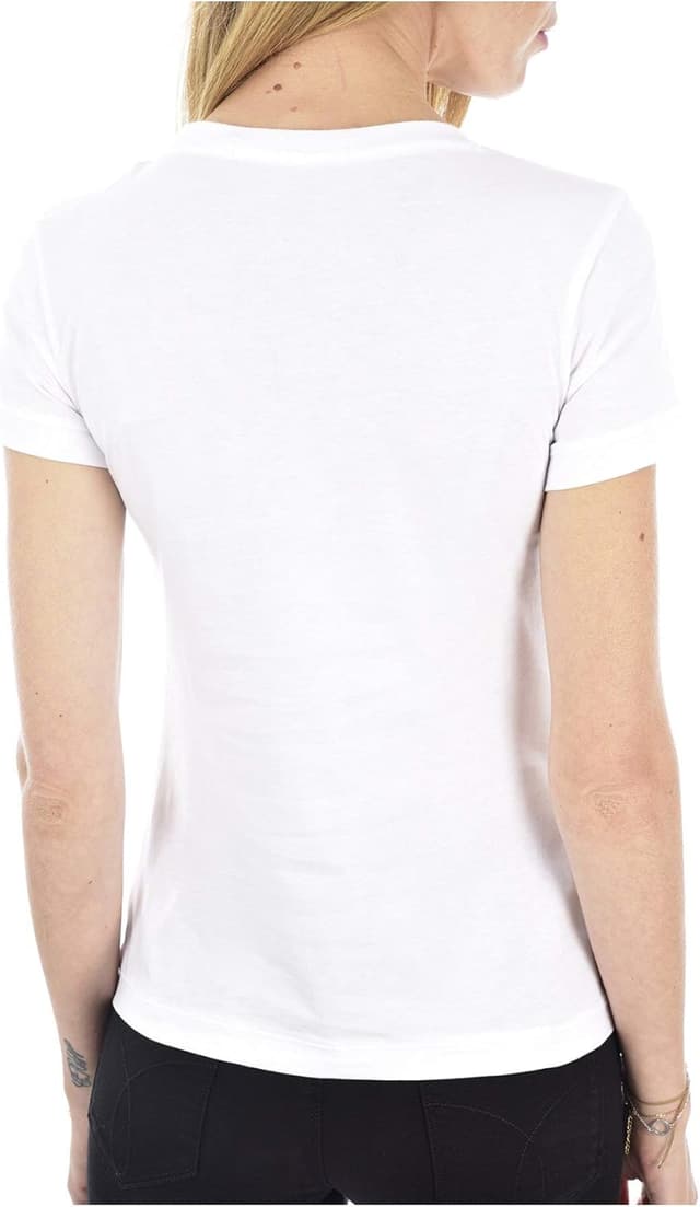 Detalle 2 de Calvin Klein Jeans Femme CK Embroidery Slim Tee J20J212883 (manches courtes) en tricot blanc Bright White