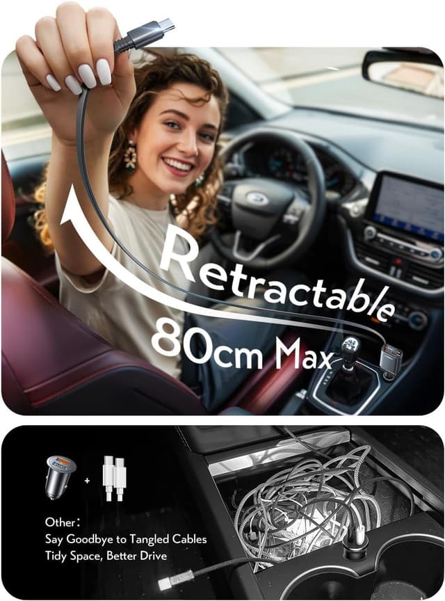 Thumbnail 4 de LISEN Cargador Rápido Coche 57W USB 🚗para iPhone, Samsung, Xiaomi