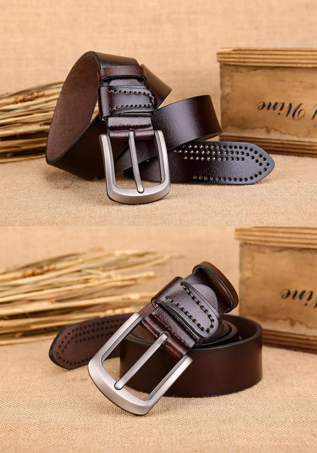 Thumbnail 4 de DOVAVA soft genuine leather belt for men with anti-scratch buckle