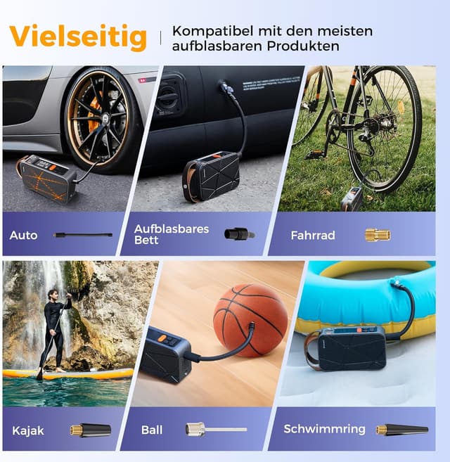 Thumbnail 2 de TurboVolt Akku Luftpumpe 150 PSI Mini Kompressor