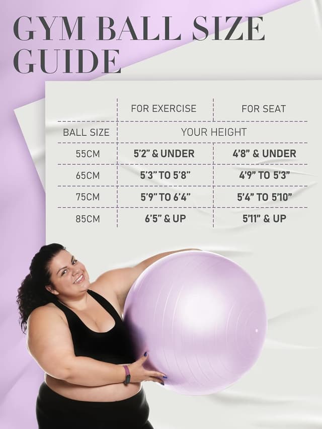 Thumbnail 5 de PhysKcal Gym Ball 85cm anti‑burst stability ball