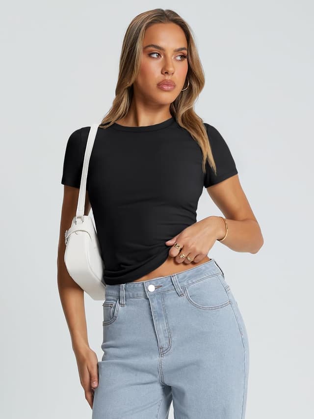 Thumbnail 4 de Trendy Queen Womens Basic Crop Tee 2026