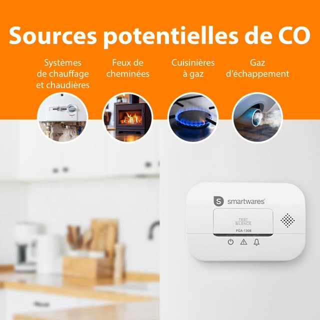 Thumbnail 4 de Smartwares FGA-13081FR détecteur CO 10 ans