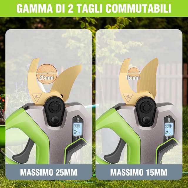 Detalle 2 de WORKPRO Forbici Potatura a Batteria 12V