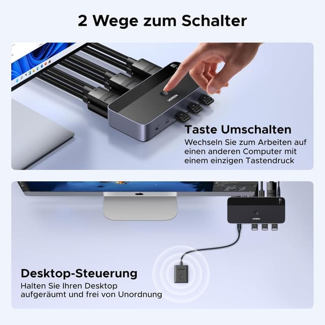 Thumbnail 5 de UGREEN Displayport KVM Switch 2 PC 2 Monitore 8K60Hz KVM Umschalter