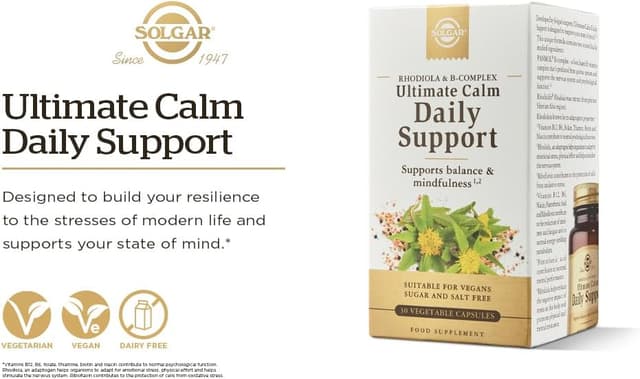 Detalle 1 de Solgar | Ultimate Calma Diaria 🌿 | Bienestar Mental y Relajación