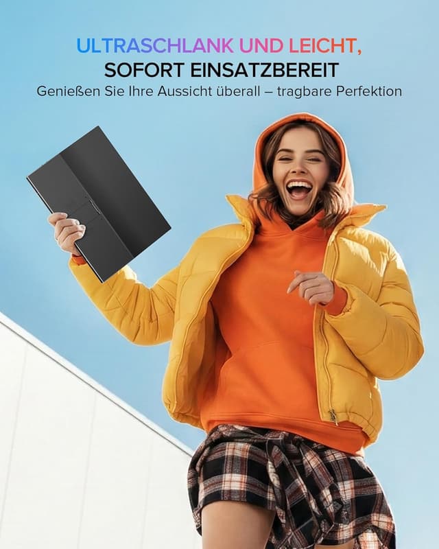 Detalle de Newsoul Portable Monitor 15,6 Zoll (1920×1080, IPS) – USB-C & HDMI, VESA-kompatibel