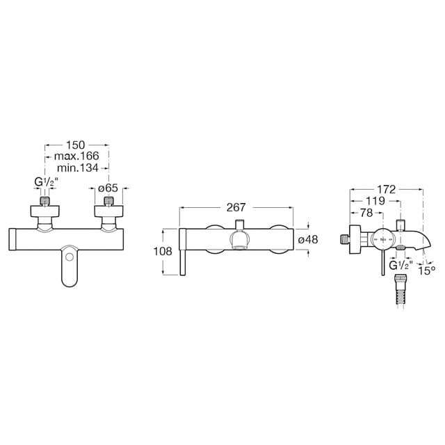 Thumbnail 1 de Roca Ona grifo monomando bañera 1 unidad