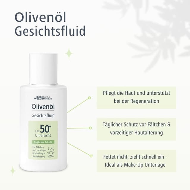 Thumbnail 3 de medipharma cosmetics Olivenöl Gesichtsfluid LSF50+