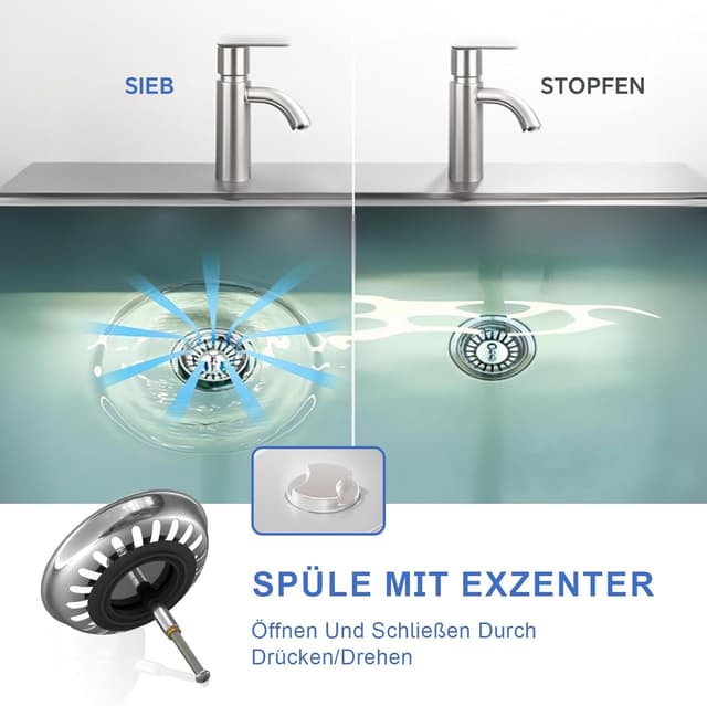 Thumbnail 2 de SURFOU Tapon Fregadero Cocina 79mm Acero Inoxidable