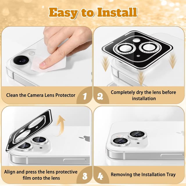 Thumbnail 6 de Happtkey Kameraschutz iPhone 14 Diamant 9H