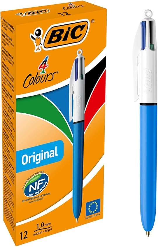 Imagen de Bic Bolígrafos Original 4 colores, caja de 12 ✍️ en OfertitasTOP