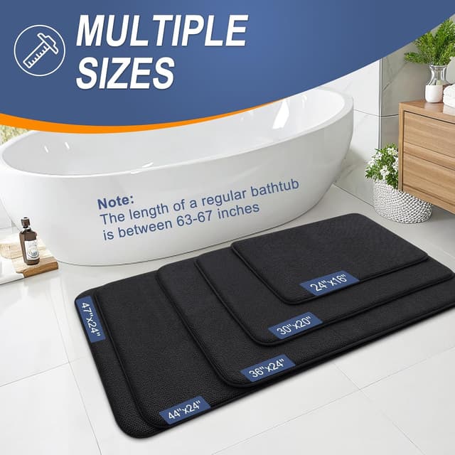 Thumbnail 4 de OLANLY Thick Memory Foam Bath Mat Rug 44x24
