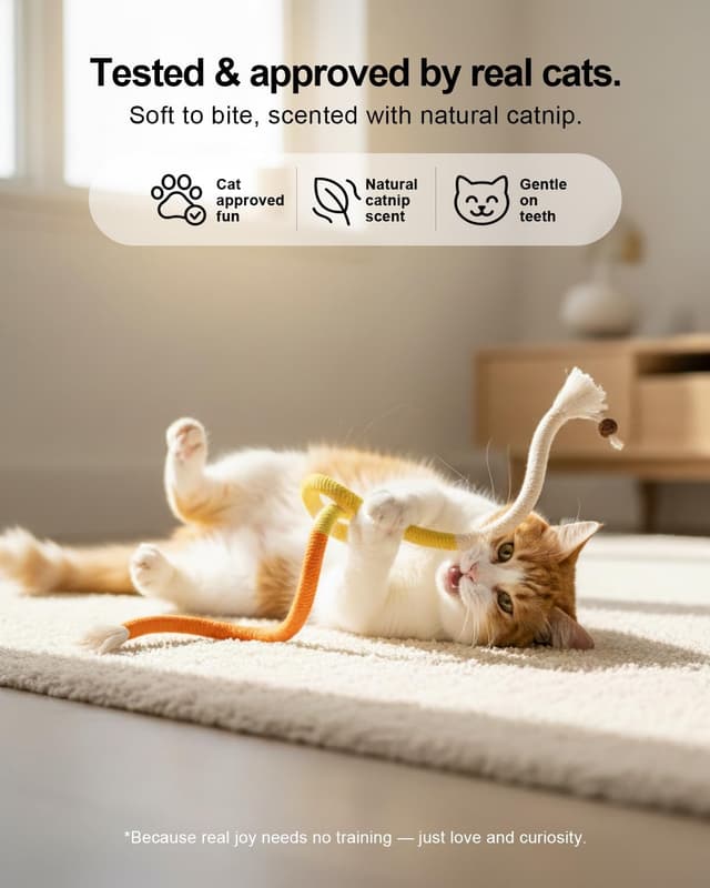 Thumbnail 1 de Natural Catnip Chew Rope Pack of 3 27in