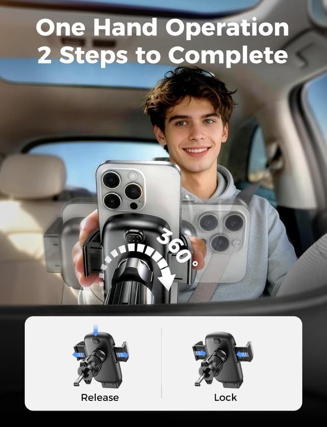 Detalle de LISEN Car Phone Mount 360° for iPhone 17