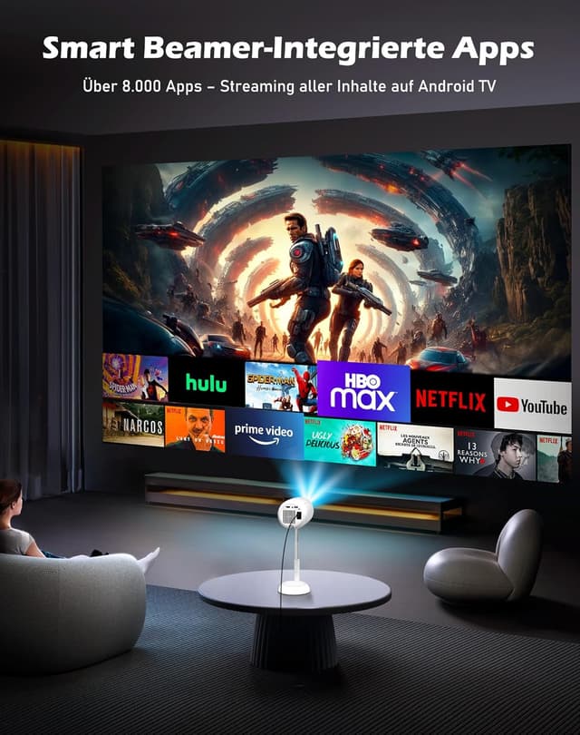 Detalle 2 de VGKE Mini Beamer 16000 Lumen đź“˝