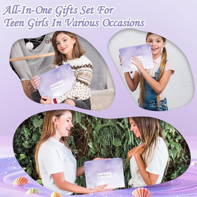 Thumbnail 6 de Xourspaty Geschenkbox für Mädchen & Teenager (9–16 Jahre) mit Glasbecher, Strohhalm & Deckel sowie Deko-Set