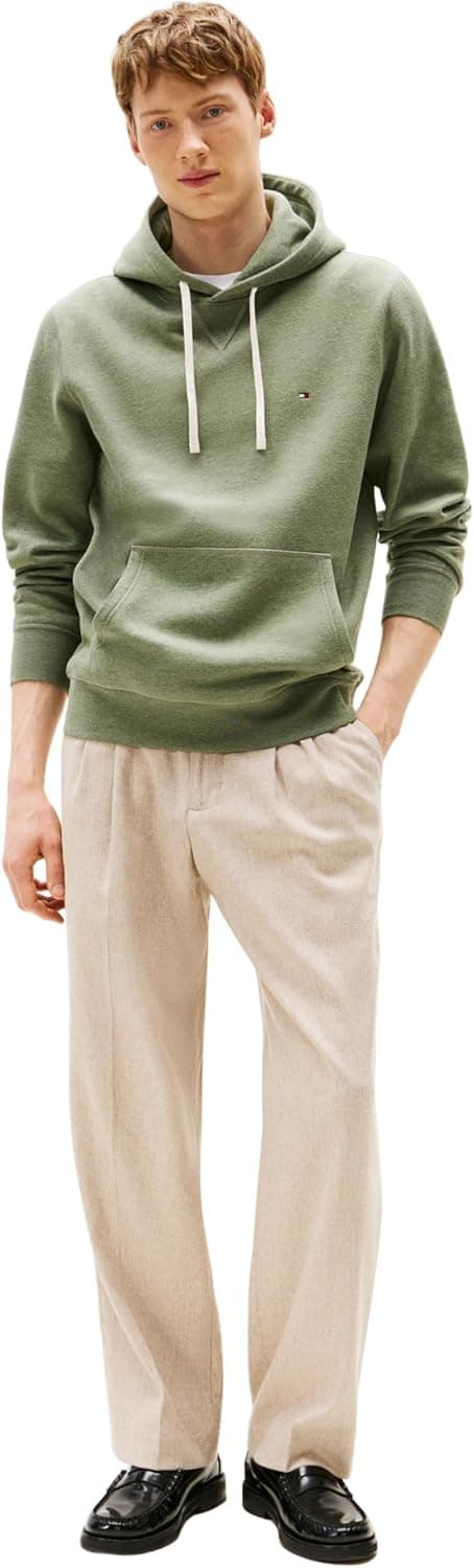 Detalle 2 de Tommy Hilfiger Uomo Felpa con cappuccio Seasonal Fleece con tasca a marsupio
